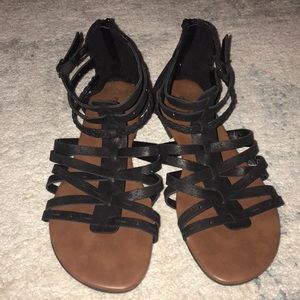Ladies Black Gladiator Sandals